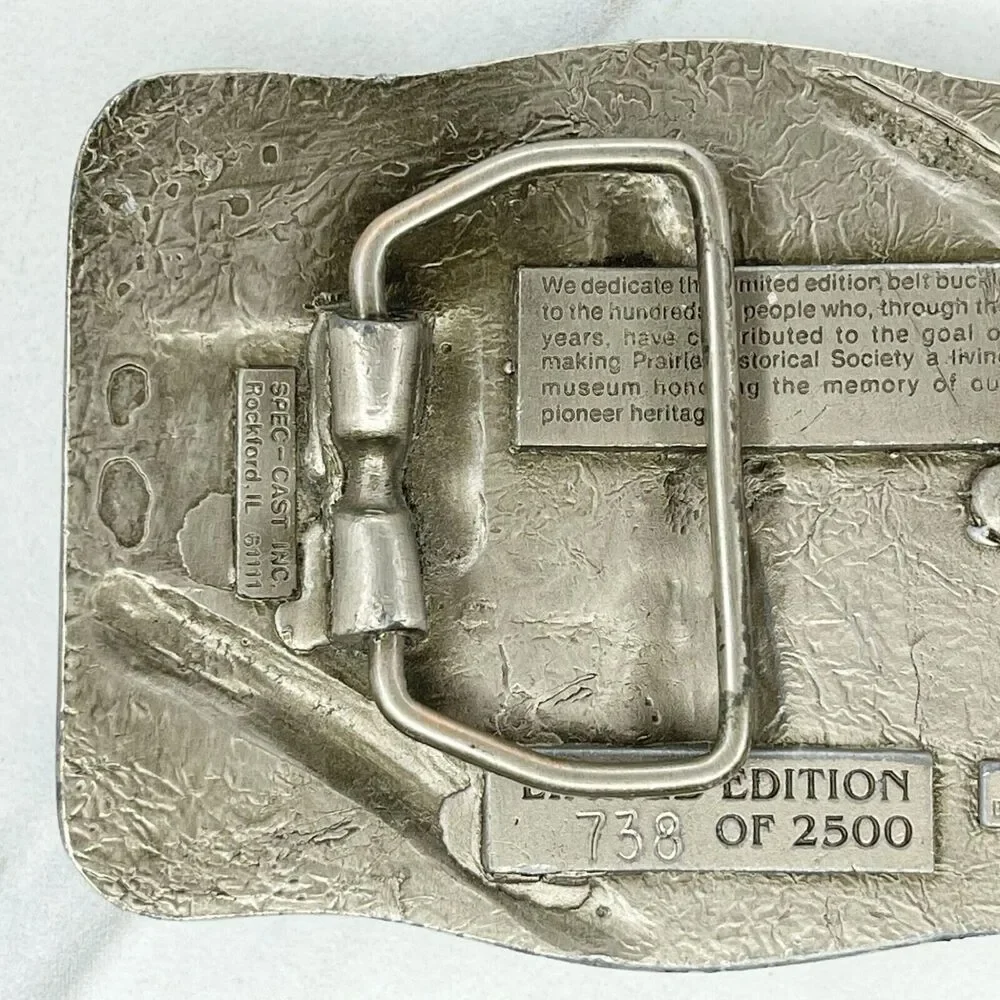Vintage Double D Prairie Village 25th Anniversary Belt Buckle 1987 ✨